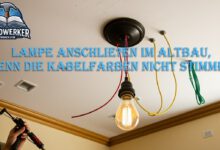 Lampe anschliessen im Altbau wenn die Kabelfarben nicht stimmen