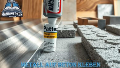 Metall auf Beton kleben