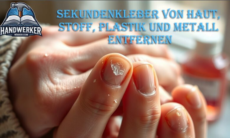 7 bewährte Methoden, um Sekundenkleber von Haut, Stoff, Plastik und Metall zu entfernen