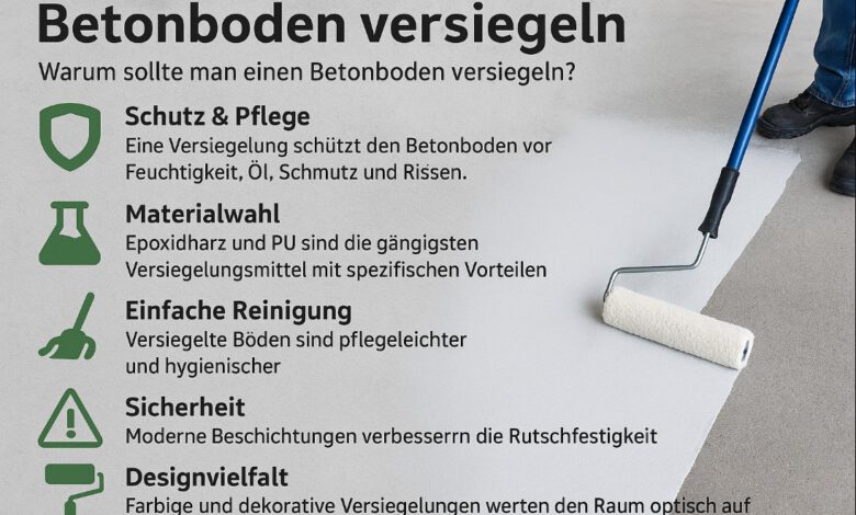 Betonboden versiegeln [Bildinhalt mit KI erstellt]