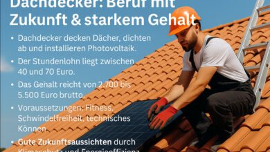 Dachdecker: Beruf mit Zukunft & starkem Gehalt