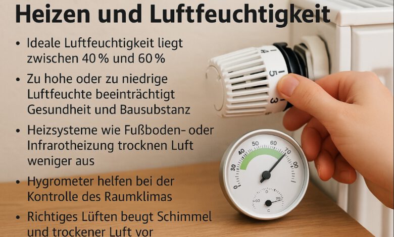 Heizen und Luftfeuchtigkeit – Optimales Klima zuhause