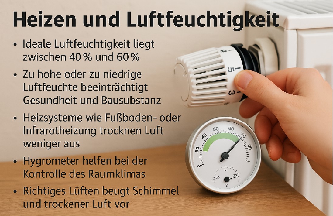 Heizen und Luftfeuchtigkeit – Optimales Klima zuhause
