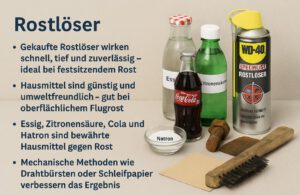 Rostlöser kaufen oder Hausmittel – Was ist besser?
