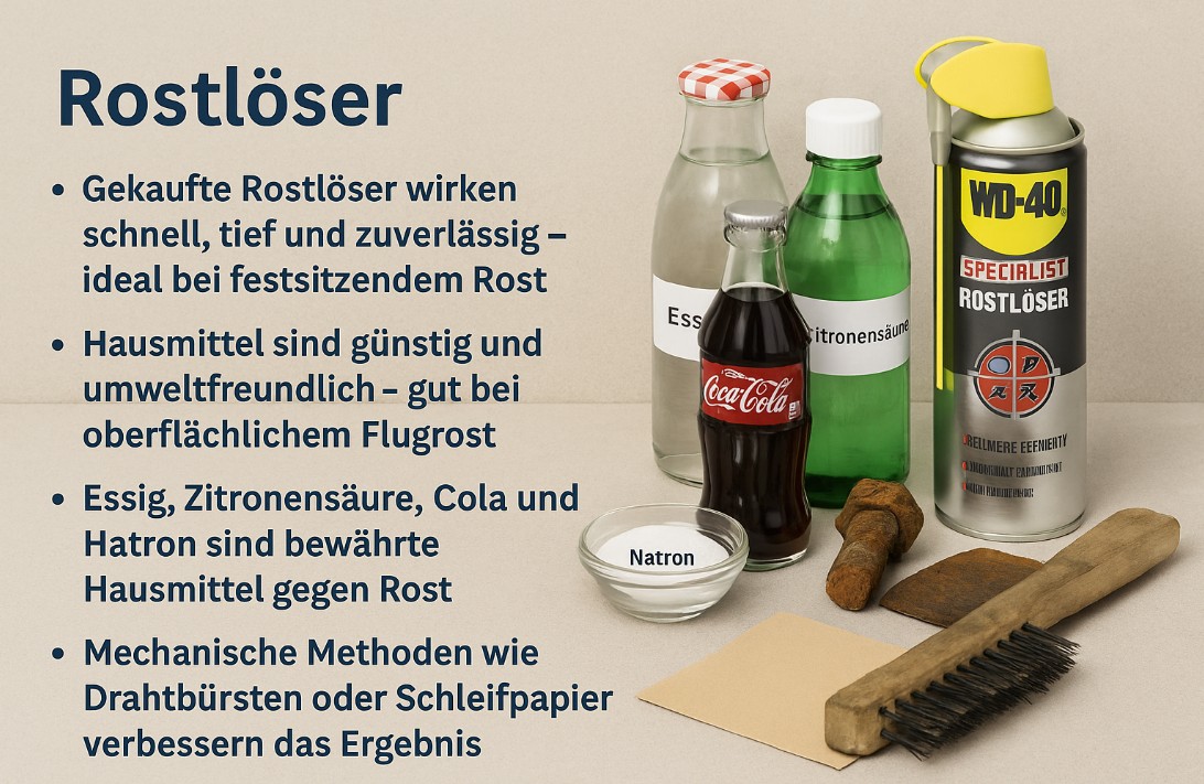 Rostlöser kaufen oder Hausmittel – Was ist besser?