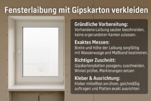 Anleitung: Fensterlaibung mit Gipskarton verkleiden