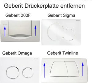 Geberit Drückerplatte entfernen und wechseln – alte und neue Modelle