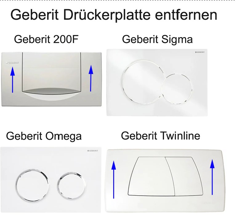 Geberit Drückerplatte entfernen und wechseln – alte und neue Modelle