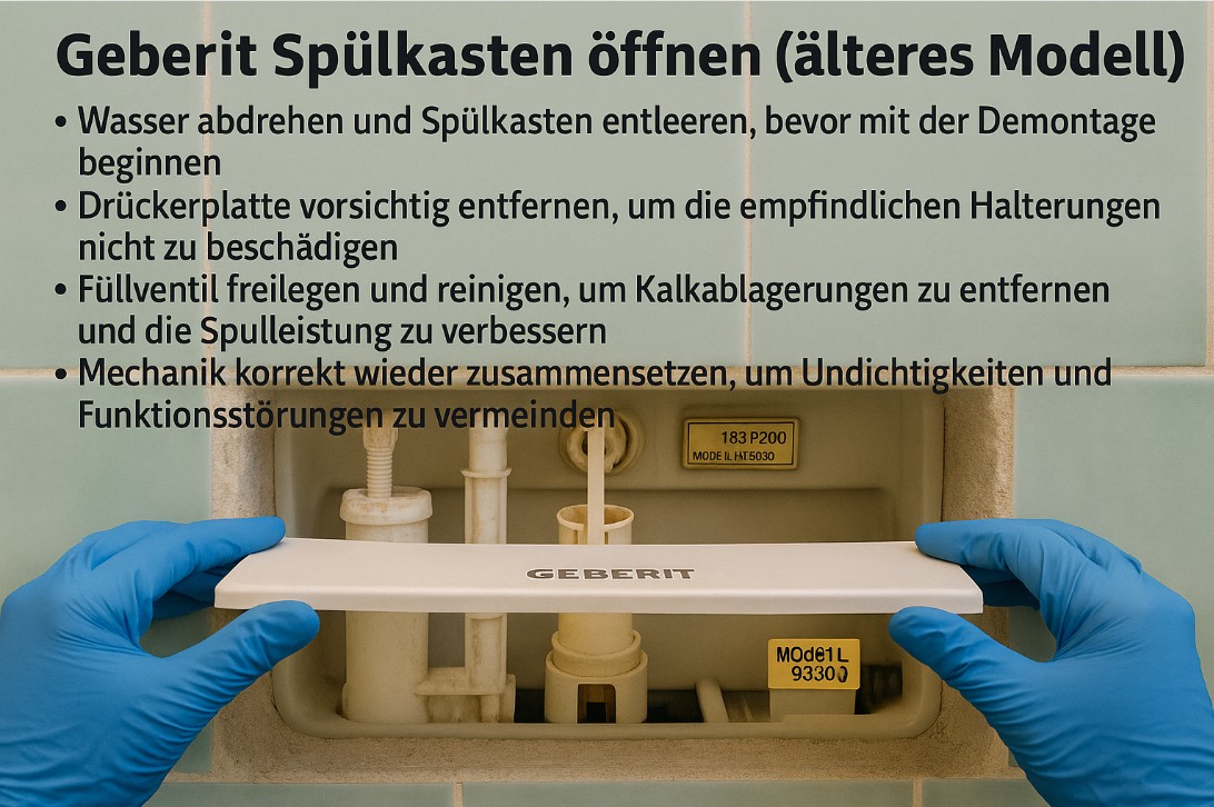 🔧 Anleitung: Geberit Spülkasten öffnen und reinigen älteres Modell