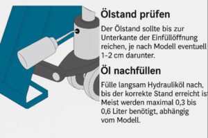Hubwagen Hydraulikoel nachfuellen