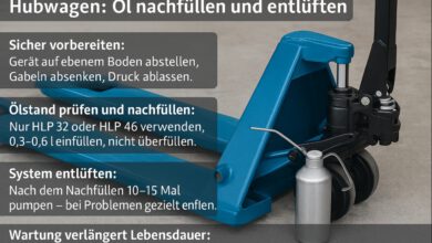 Hubwagen: Öl nachfüllen und entlüften