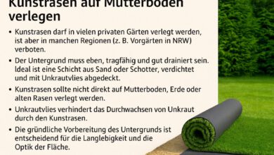 Kunstrasen auf Mutterboden verlegen: Anleitung und wichtige Hinweise