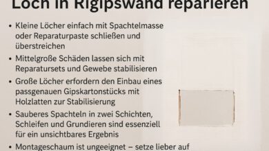 🛠️ Anleitung: Loch in Rigipswand fachgerecht reparieren