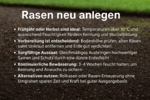 Rasen neu anlegen: Anleitung & Tipps vom Profi