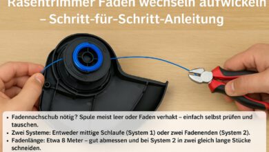 Rasentrimmer Faden wechseln & aufwickeln – Schritt-für-Schritt-Anleitung