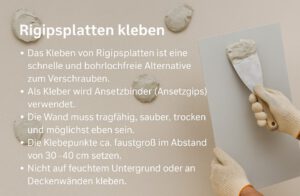 Rigipsplatten kleben – so klappt’s ohne Bohren!