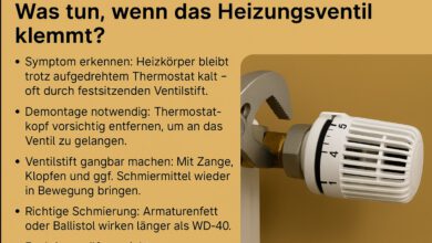 Was tun, wenn das Heizungsventil klemmt? Anleitung