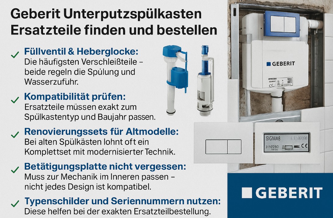 Geberit Unterputzspülkasten Ersatzteile finden und bestellen