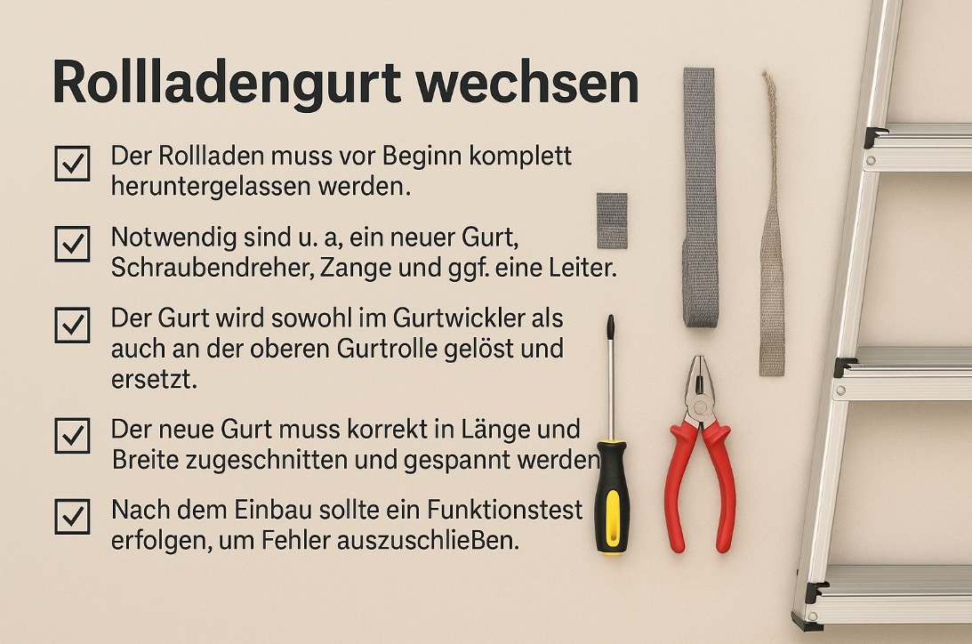Rollladengurt wechseln: So gelingt der Austausch Schritt für Schritt