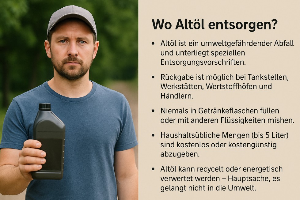 Wie und wo Altöl entsorgen: – der große Ratgeber
