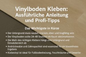 Vinylboden Kleben: Ausführliche Anleitung und Profi-Tipps