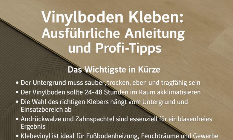 Vinylboden Kleben: Ausführliche Anleitung und Profi-Tipps