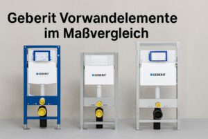 Geberit Vorwandelement Maße im Überblick Duofix, Kombifix und Gis