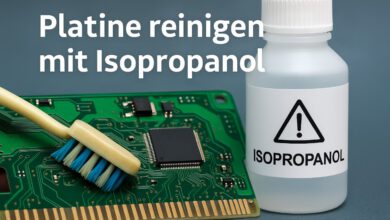 Platine reinigen mit Isopropanol