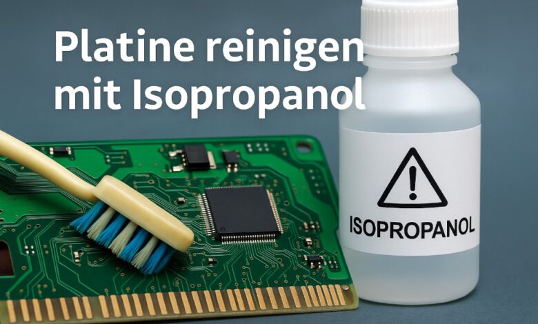 Platine reinigen mit Isopropanol