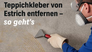 Teppichkleber von Estrich entfernen – so geht’s