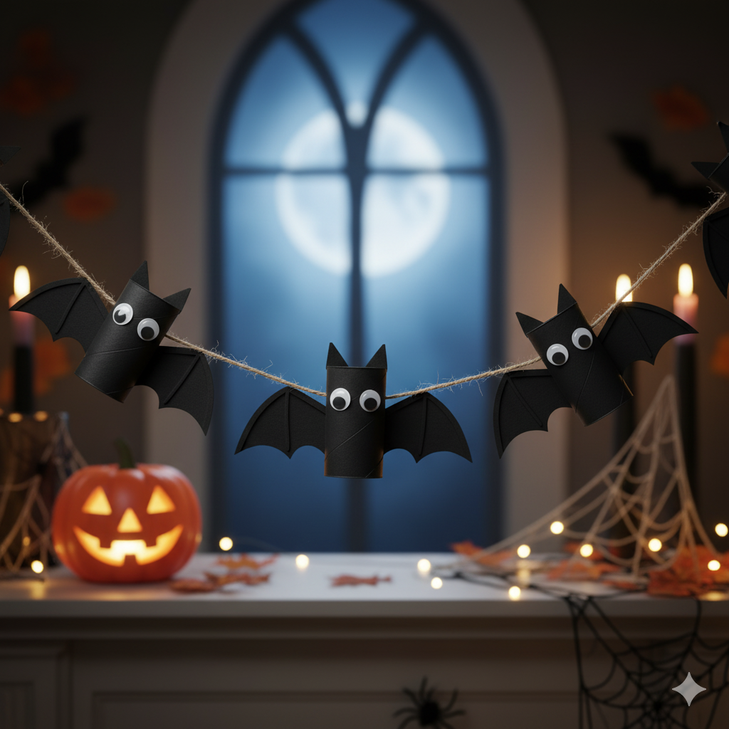 Fledermäuse aus Klorollen