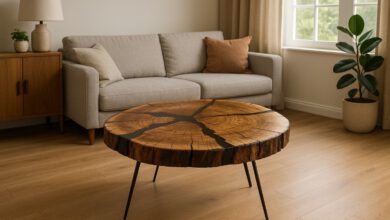 Wie baut man einen Epoxid-Couchtisch aus einer Baumscheibe?