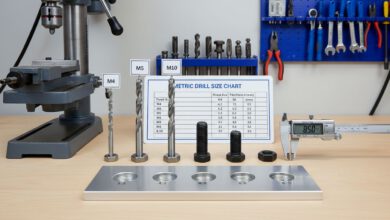 Wie groß Vorbohren für M4, M5, M6, M8, M10 Gewinde?