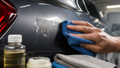Wie entfernt man Klebereste vom Autolack?