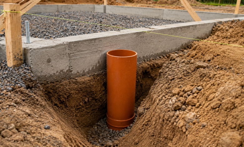 Punktfundament mit KG Rohr