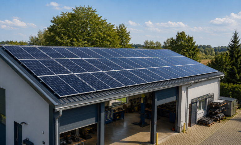 Solarstromerzeugung auf dem eigenen Werkstattdach