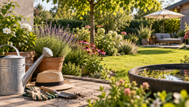 Gartengestaltung im August [Bildinhalt mit KI erstellt]